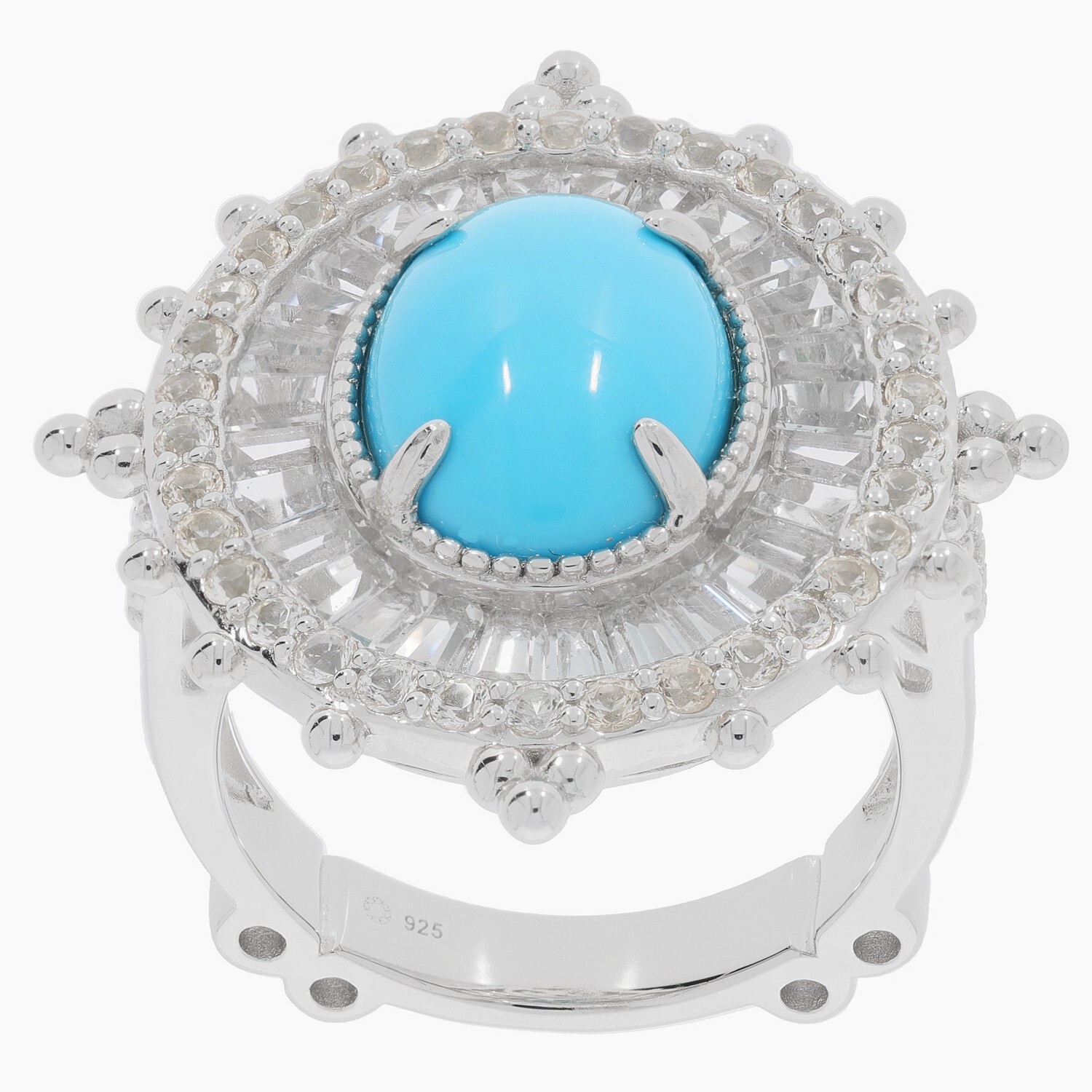 Sterling Silver Semi Mount Ring Setting Cabochon Oval OV 14X10mm White