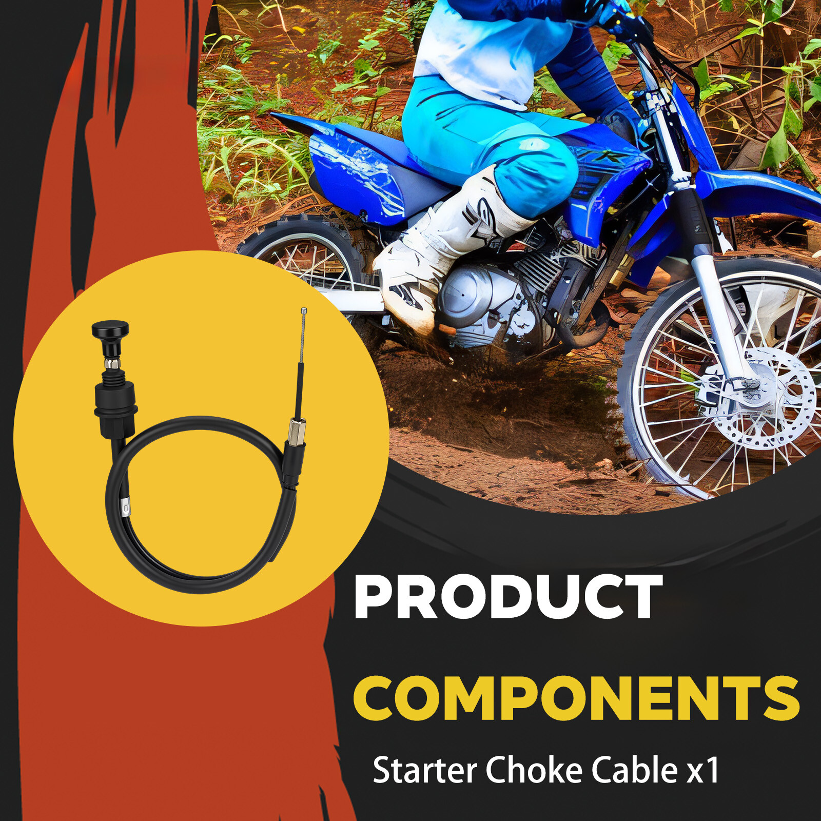1B2-26331-01-00 Starter Choke Cable for Yamaha TTR125 TTR125E TTR125L TTR125LE