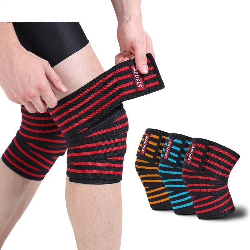 Knee Wraps Men Fitness Weight Lifting Sports Bandages Squats Training Equipment