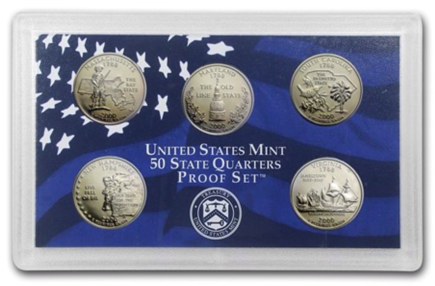 2000 Clad Proof Set U.S. Mint Original Government Packaging OGP COA
