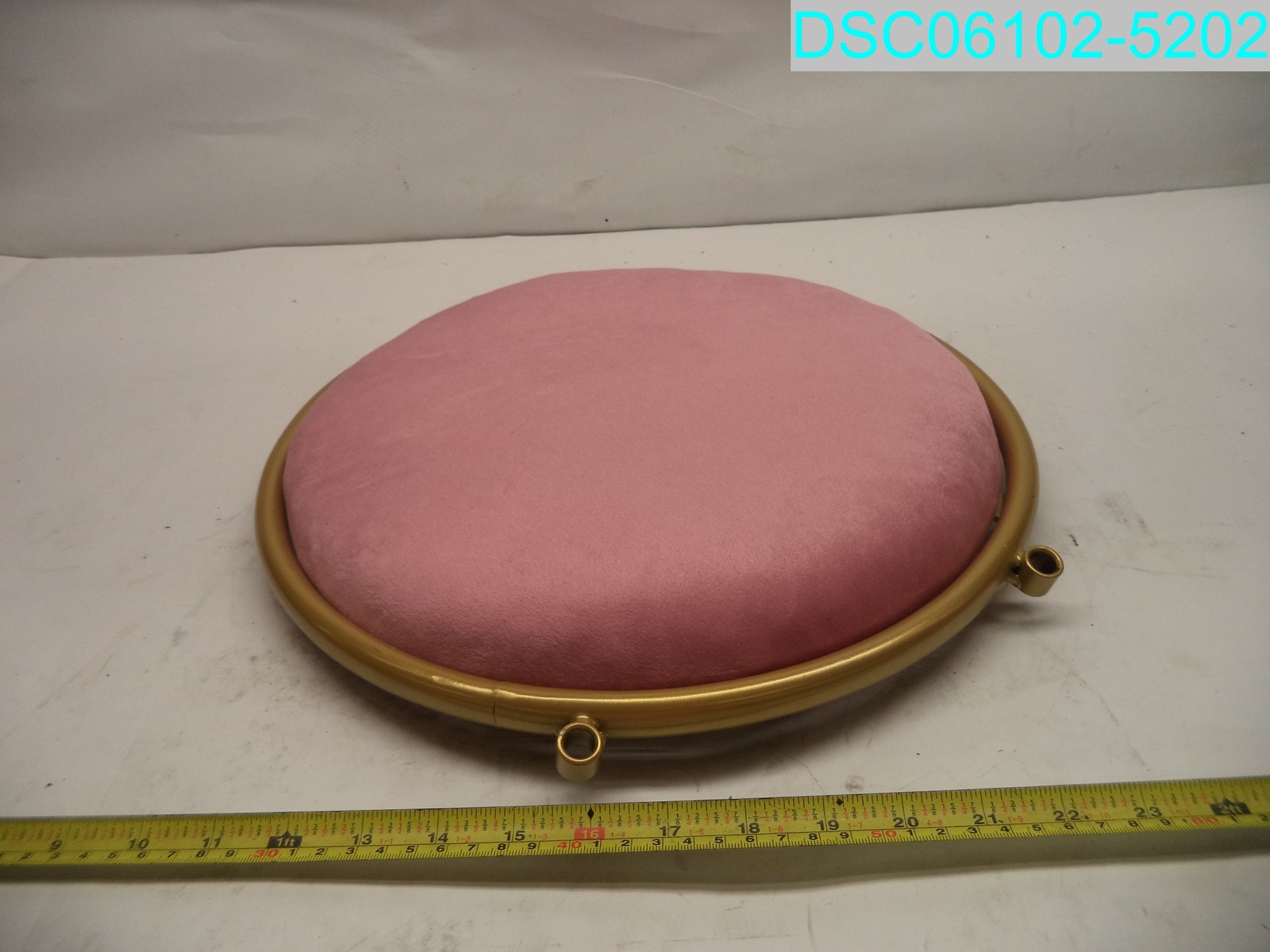 Replacement Pink Velvet Cushion 14-1/2" D