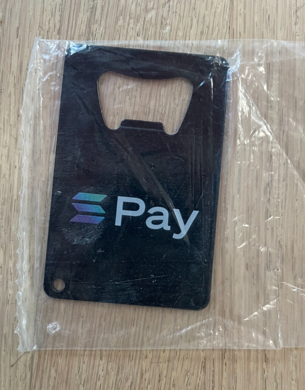 Unopened Vintage Solana Cryptocurrency Bottle Opener; Bitcoin, Ethereum, Solana
