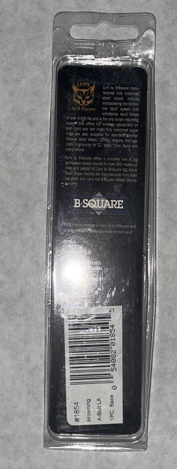 NEW Lynx by SQUARE Browning A-Bolt Long Action Scope Base #1854