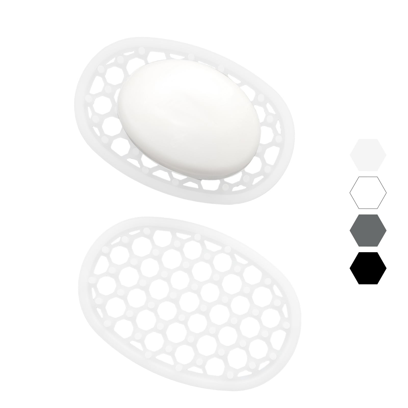 Aenfaiy 2 Pack Soap Dish for Shower, Non-Slip Silicone Bar Translucent- 2pcs