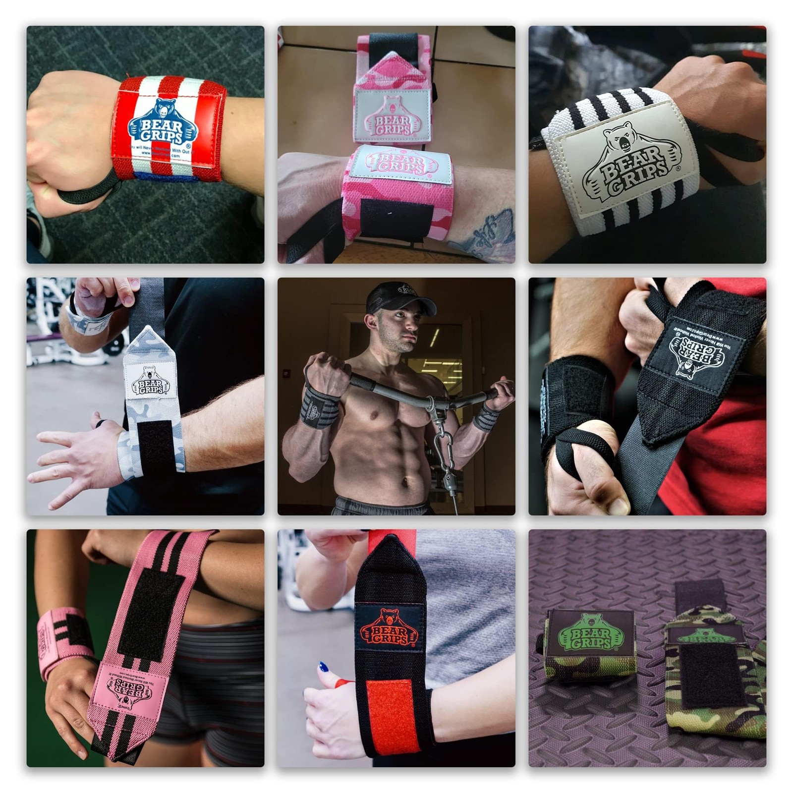 Extra Strength Gym Wrist Wraps for Weightlifting | 2 Compression Protectors |...