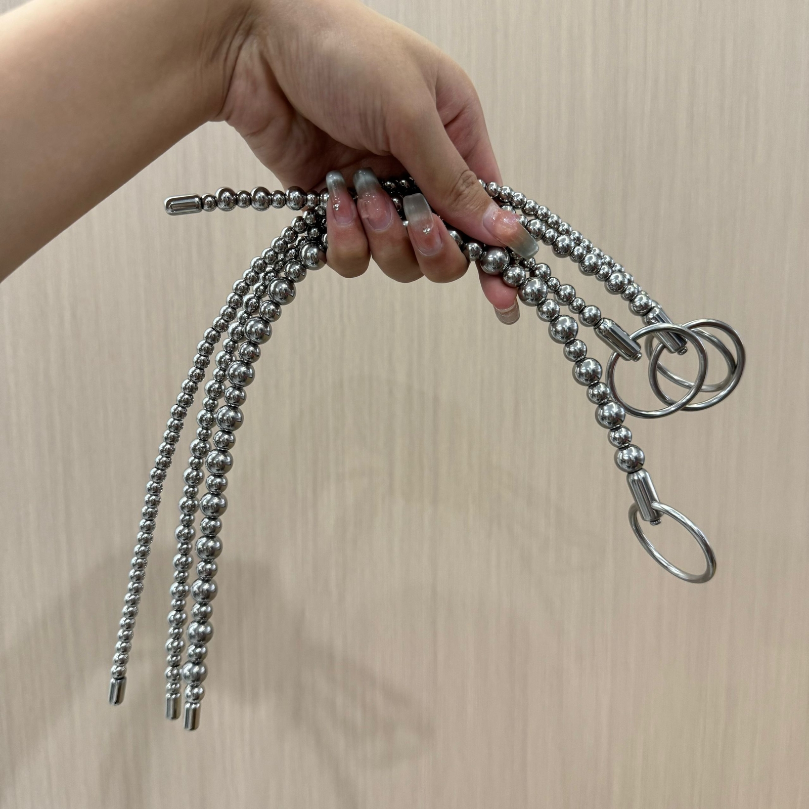 Male E-stim Shock Stainless Steel Dilator Stretcher Urethral Plug Sounding Beads