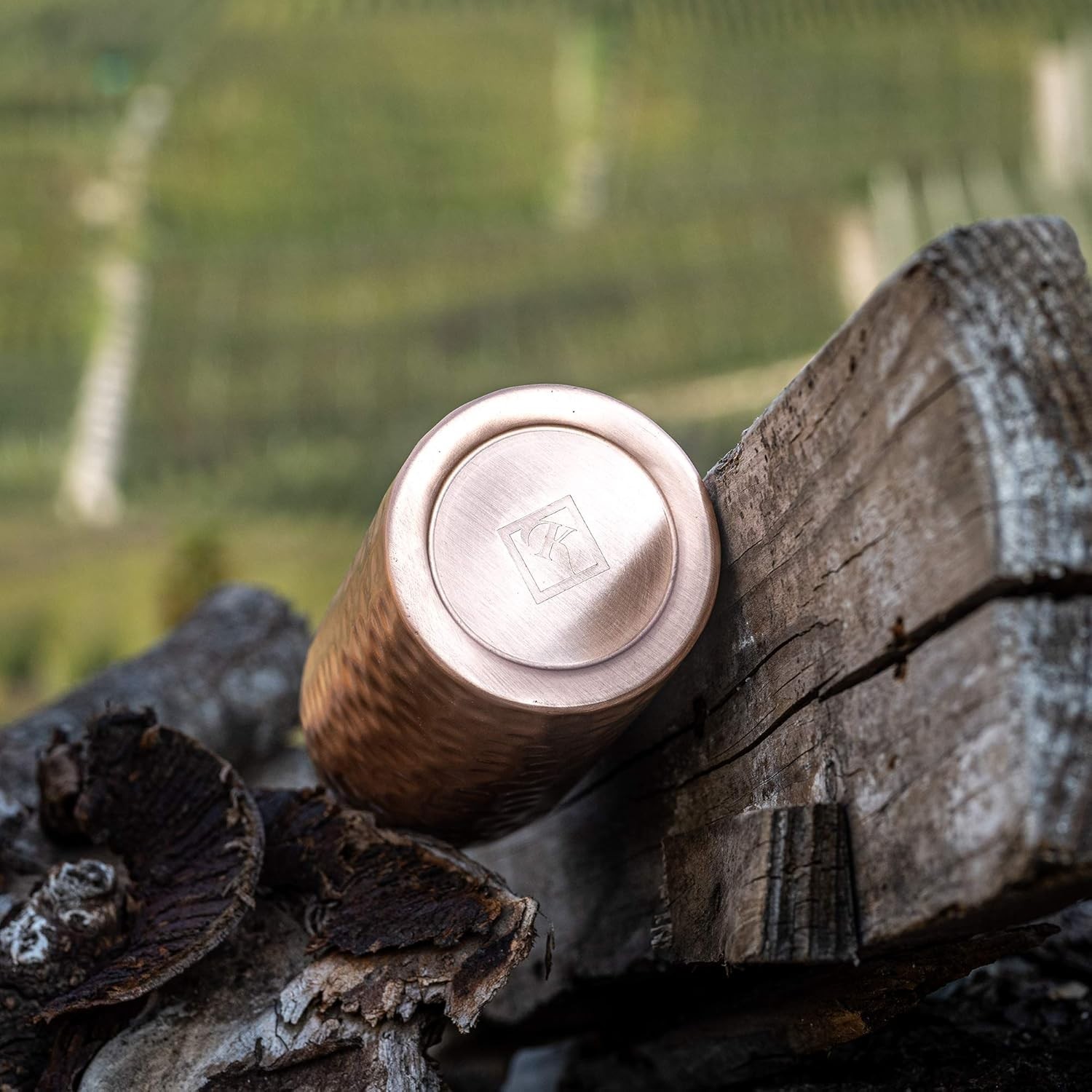 Copper Water Bottle - 24 oz Solid Pure Copper - An Ayurvedic Copper Vessel Fo...