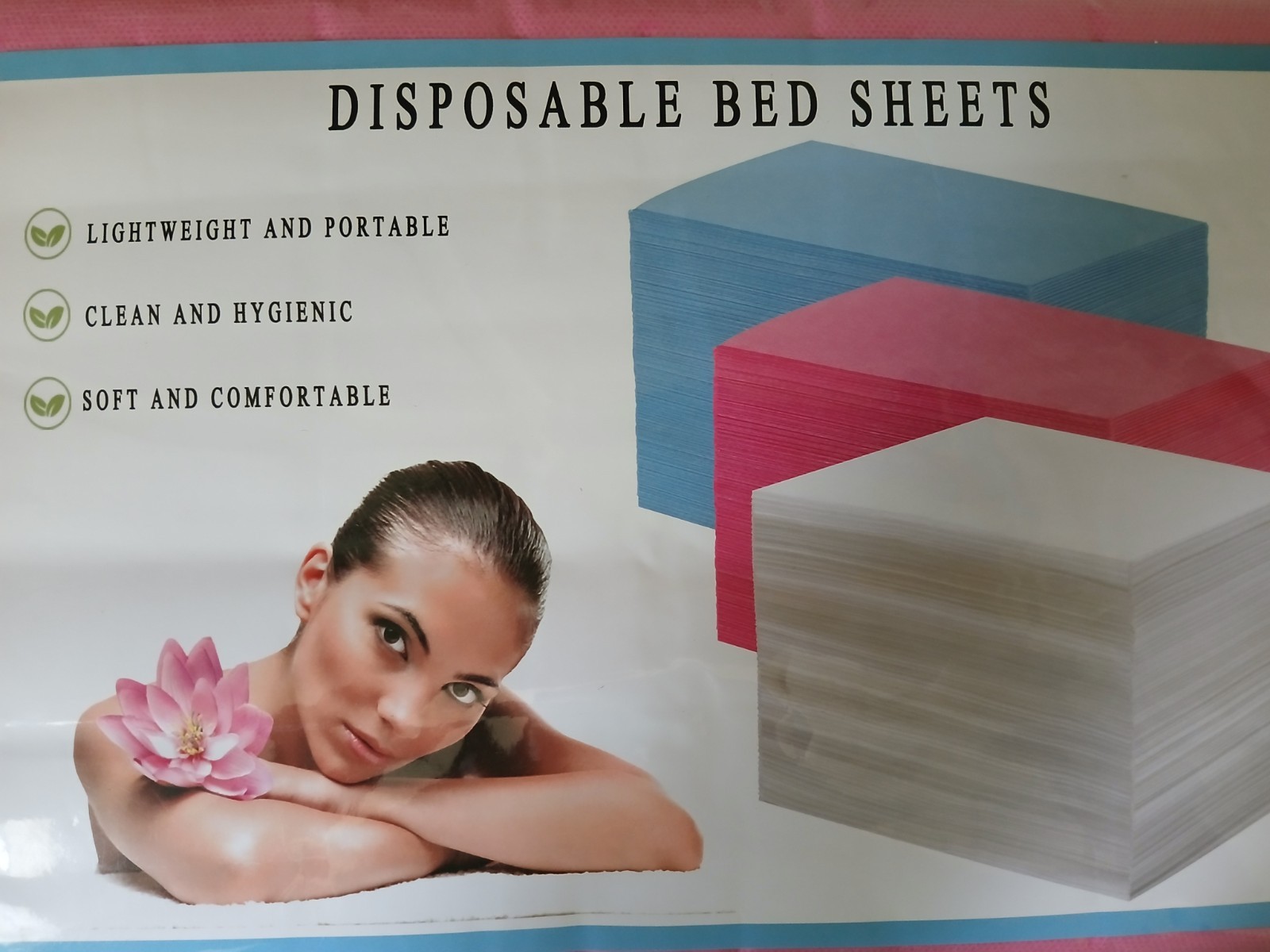 Disposable Bed Sheets Waterproof Massage Table 50 Pieces 31.5 x 71 Inch