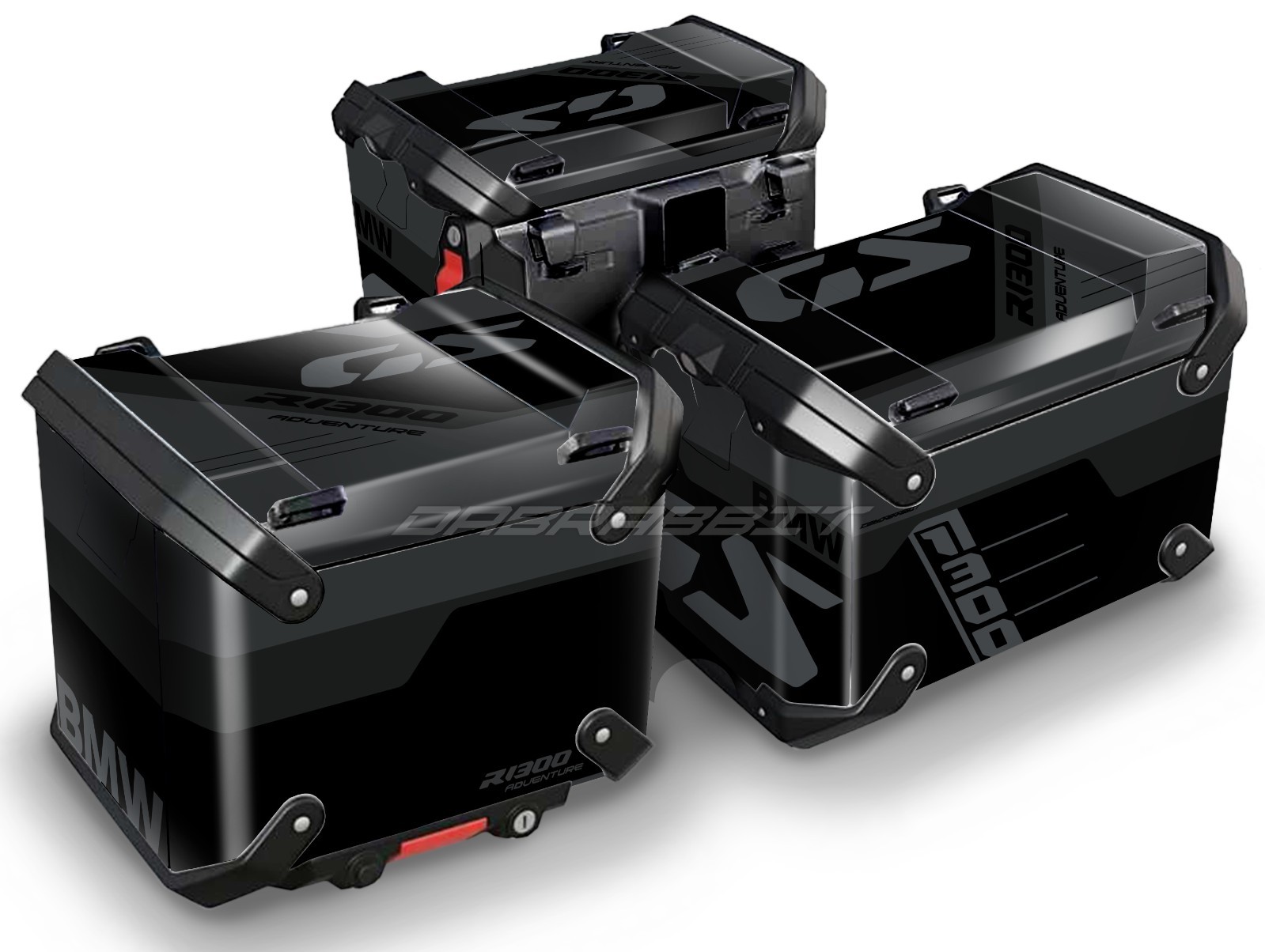 NEW Graphic kit for BMW R1300GS ADV Side Panniers & Top Box Decal Kit (TRP-B)
