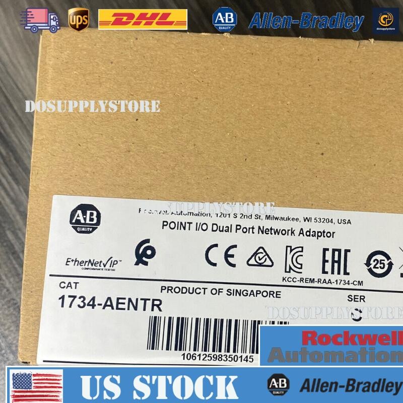New Factory Sealed AB 1734-AENTR Point I/O Dual Port Adaptor Module 1734AENTR