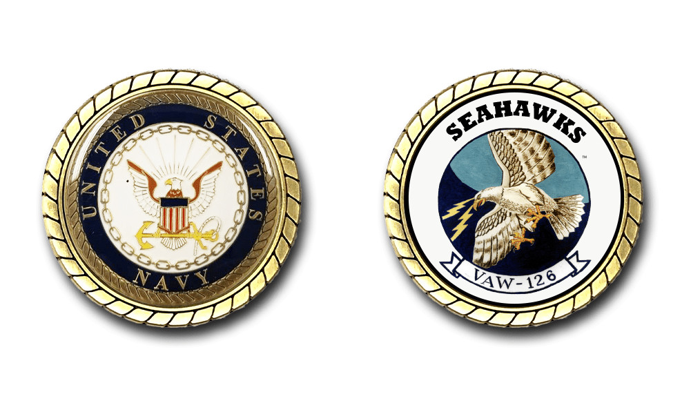 VAW-126 Seahawks US Navy Squadron Challenge Coin Officially Licensed