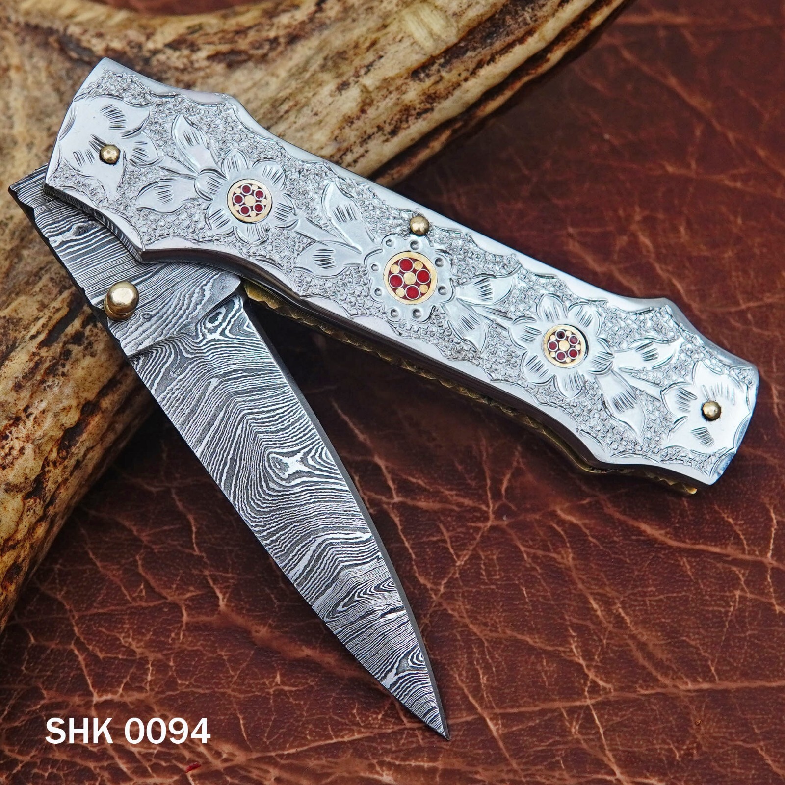 Custom Handmade Damascus Steel Pocket Knife Folding Knife, Hunting/ Camping EDC,