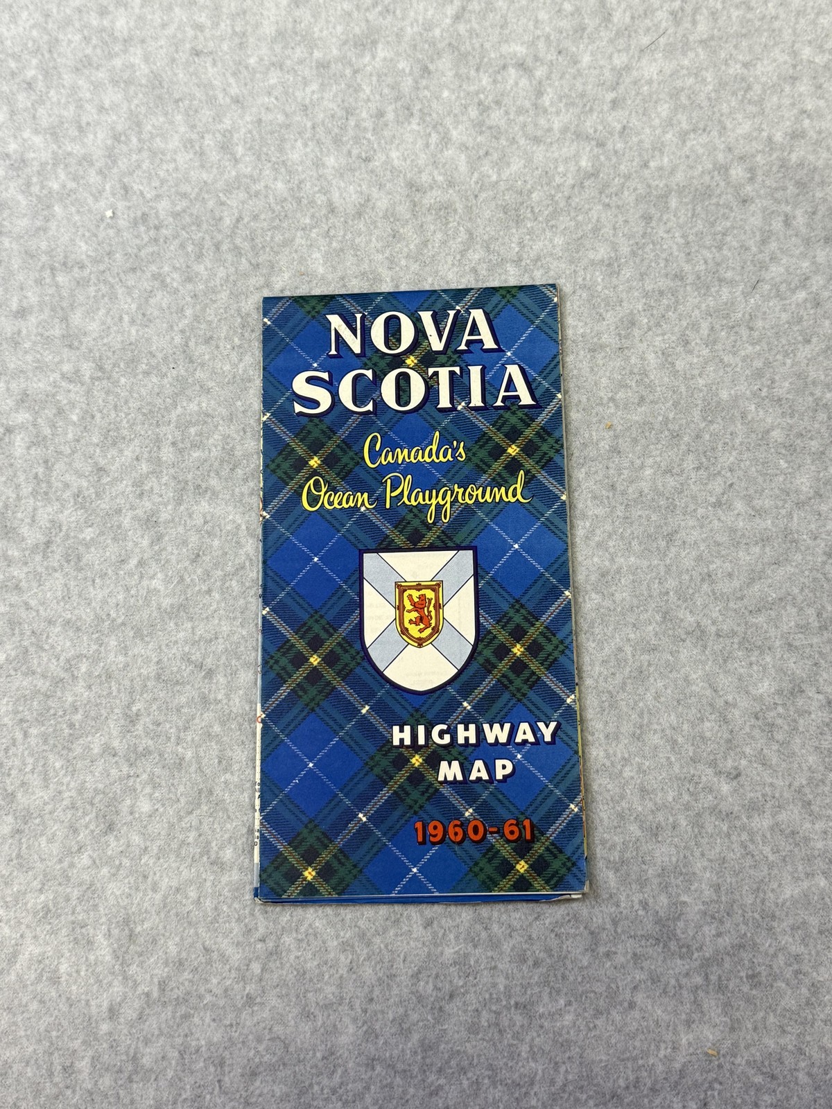 Vintage 1960-61 Nova Scotia Highway Map Canada's Ocean Playground Travel Tourist