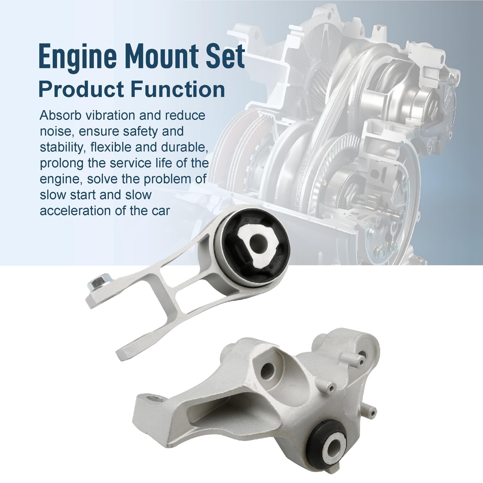 Rear Engine Motor Mount Torque Strut Mount Kit Fit For Chrysler Pacifica 3.6L...