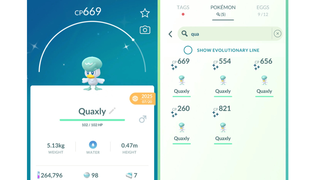 🦆Shiny Quaxly (Dazzling Kwaks) Community Day Pokemon GO🦆 Mini PTC