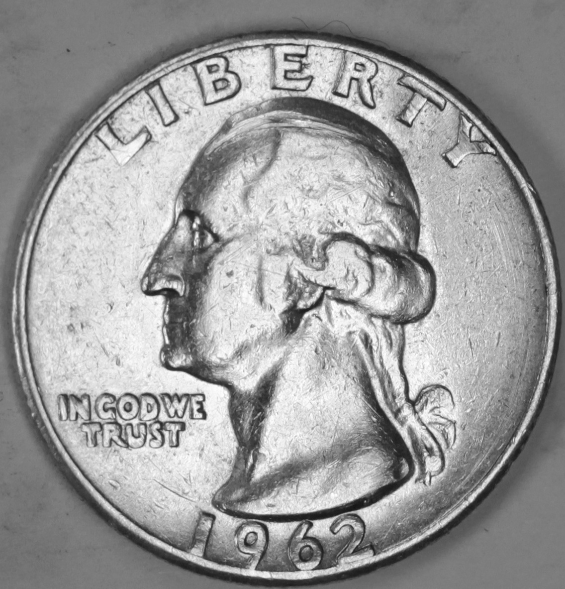 1962 Washington Quarter. Type B Reverse. No set complete without one.(Inv. G)