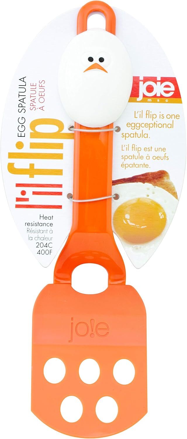 Joie Lil' Flip Egg Spatula, Slotted and Compact Turner - Resistant Up to 400 D