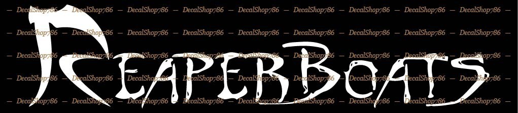 Reaper Boats - Outdoor Sports - Car/SUV/Truck Vinyl Die-Cut Peel N' Stick Decals