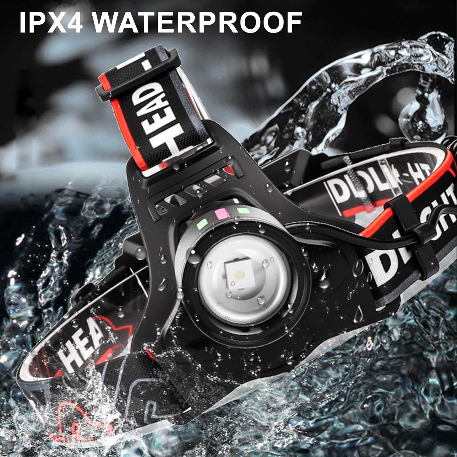 Super Bright 30W High Powered Rechargeable Headlamp Tactical Security Headlight