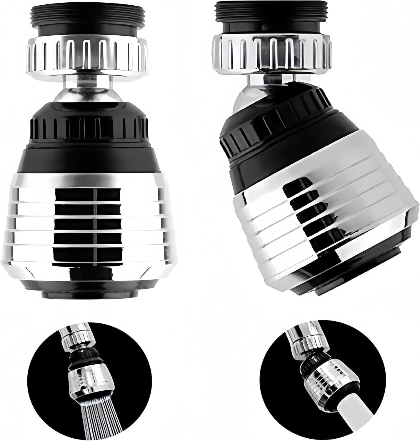 2PCS 360 Degree Swivel Faucet Aerator Deluxe Water Saving Sprayer...