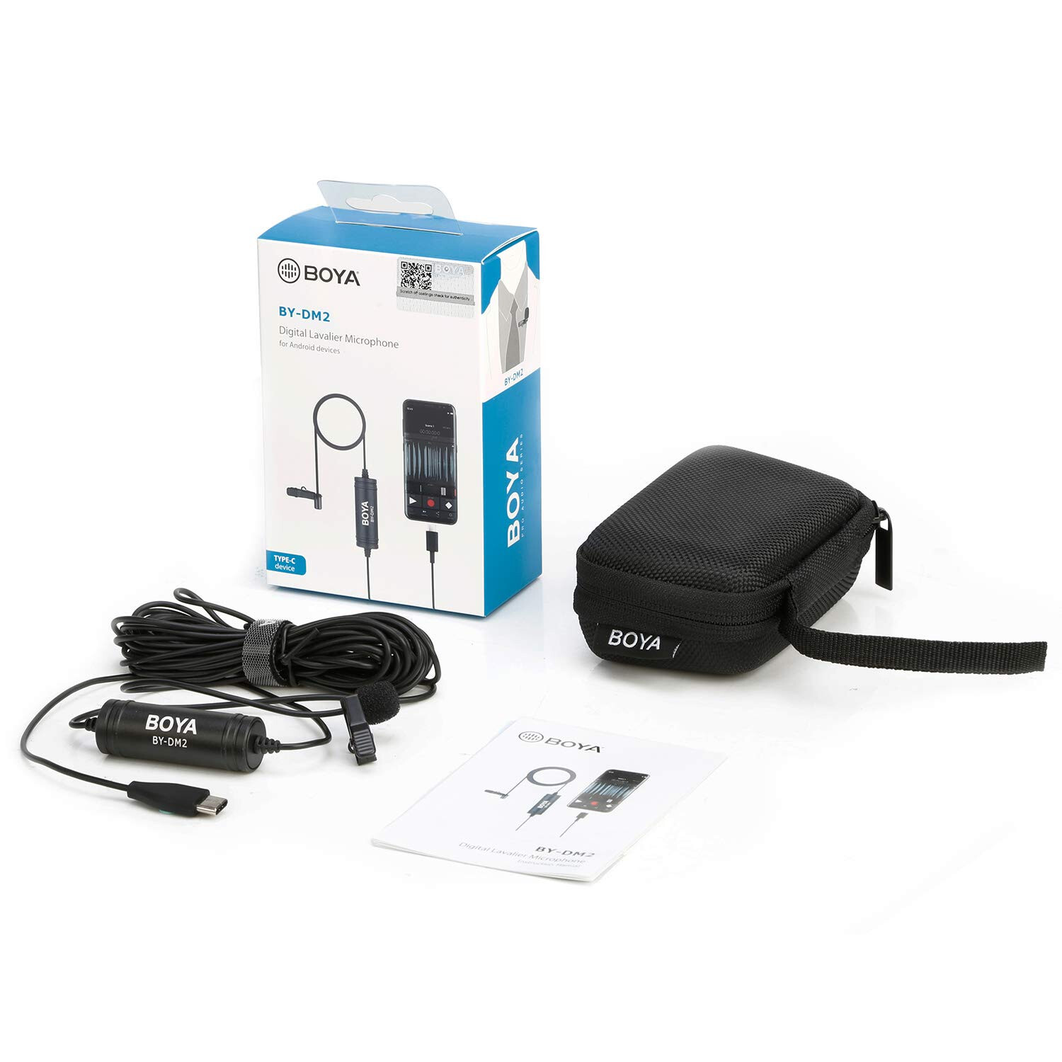 BOYA BY-DM2 USB-C Lavalier Microphone Lapel Clip on Mic Google LG Samsung Asus