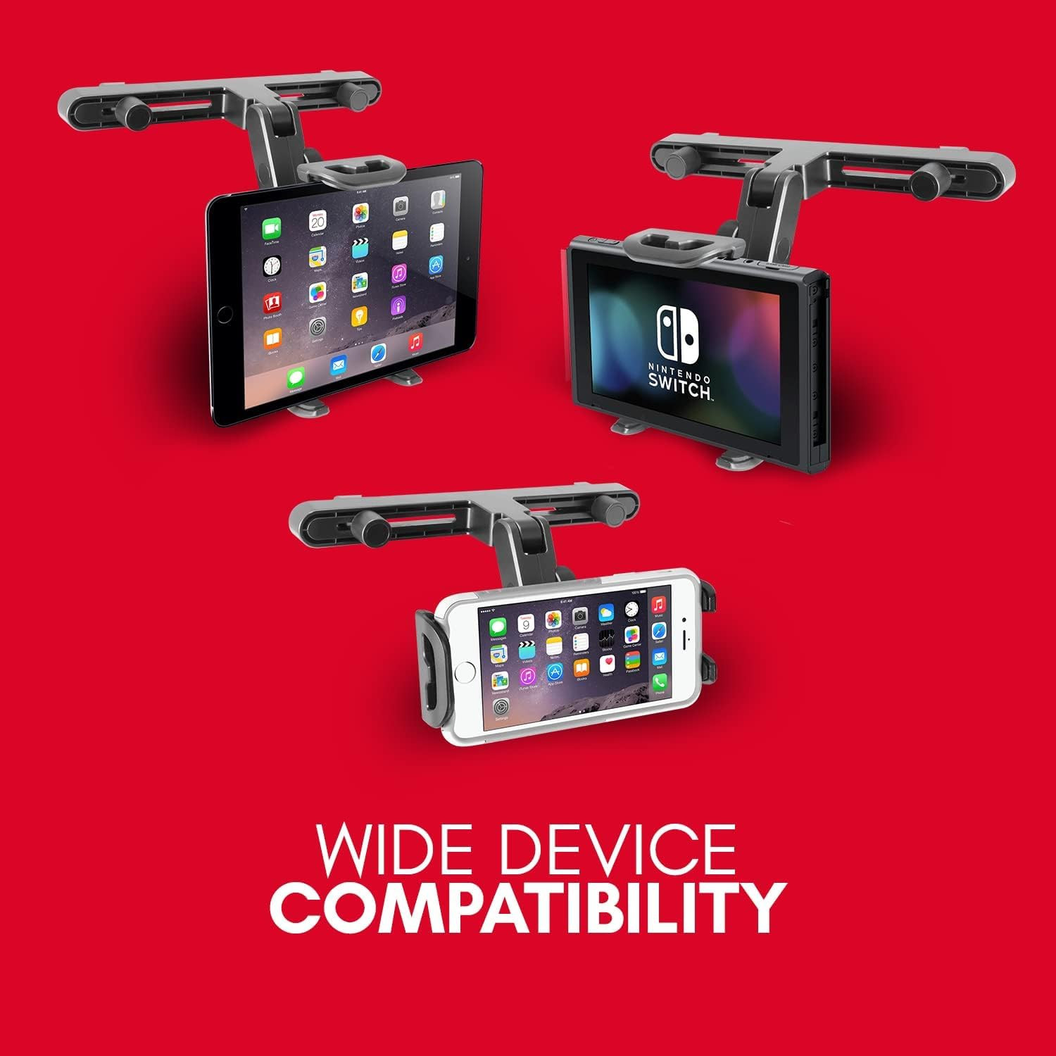 Car Headrest Tablet Holder | Backseat Mount for 4.7-11" Devices