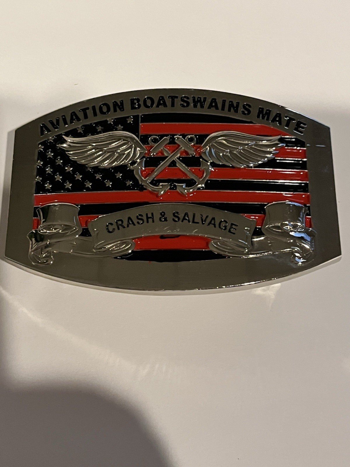 AVIATION BOATSWAIN MAYE CRASH + SALVAGE BELT BUCKLE