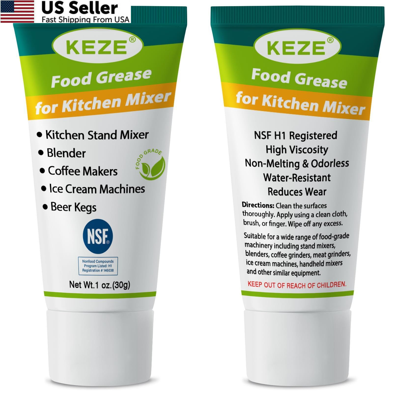 Keze Food Grade Equipment 2 oz, Grease for Kitchenaid Stand Mixer