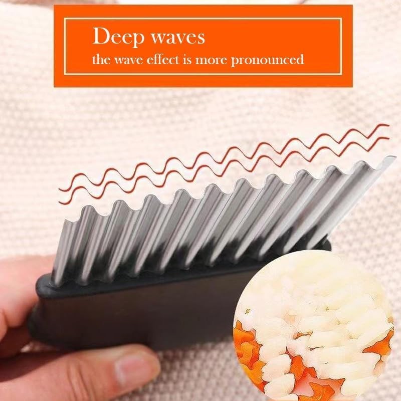Dishwasher Safe Heavy Duty Crinkle Cutter - Perfect for Potatoes & Vegetables