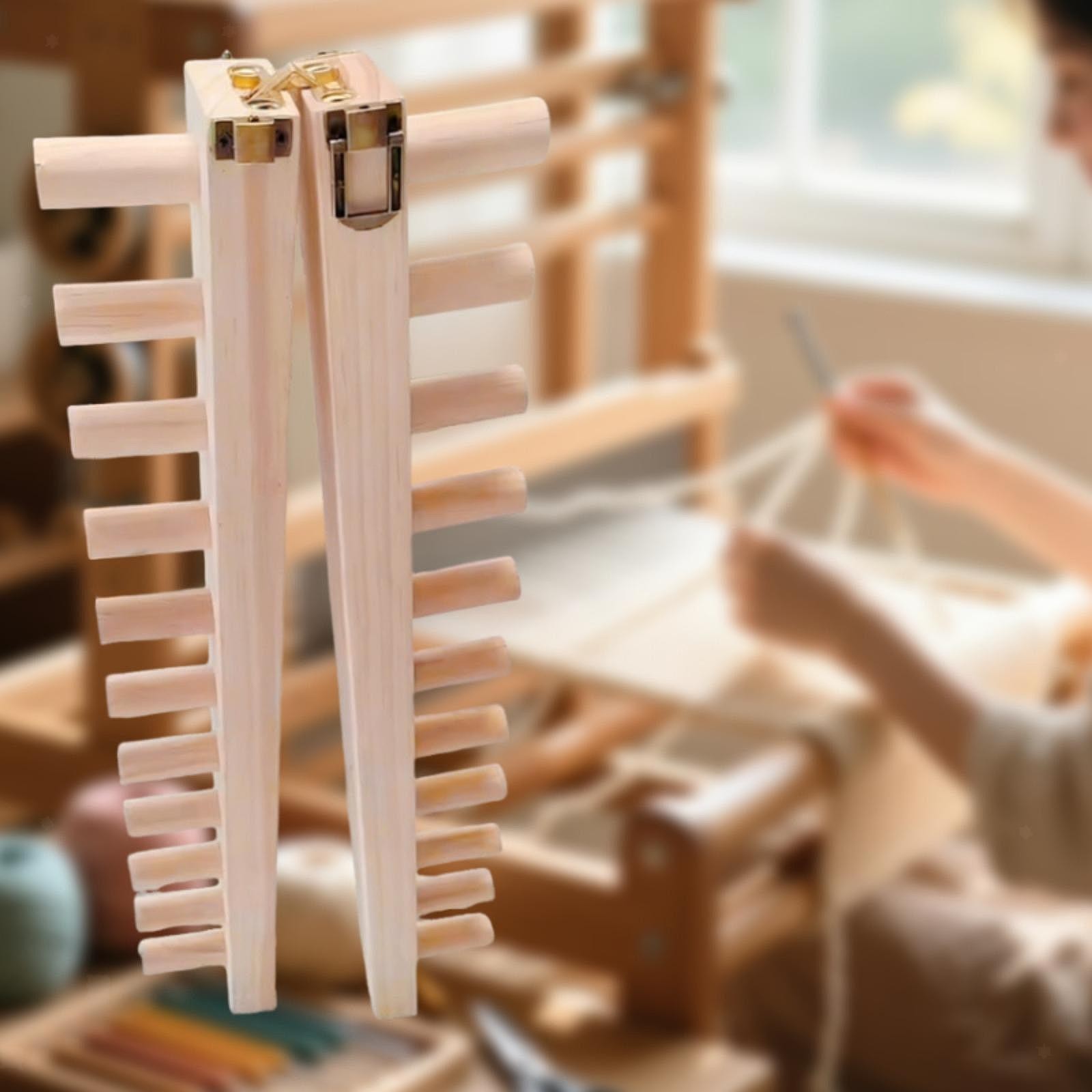 Wooden Knitting Loom Reusable Portable Yarn Craft Easy Assembly Yarn Weaving