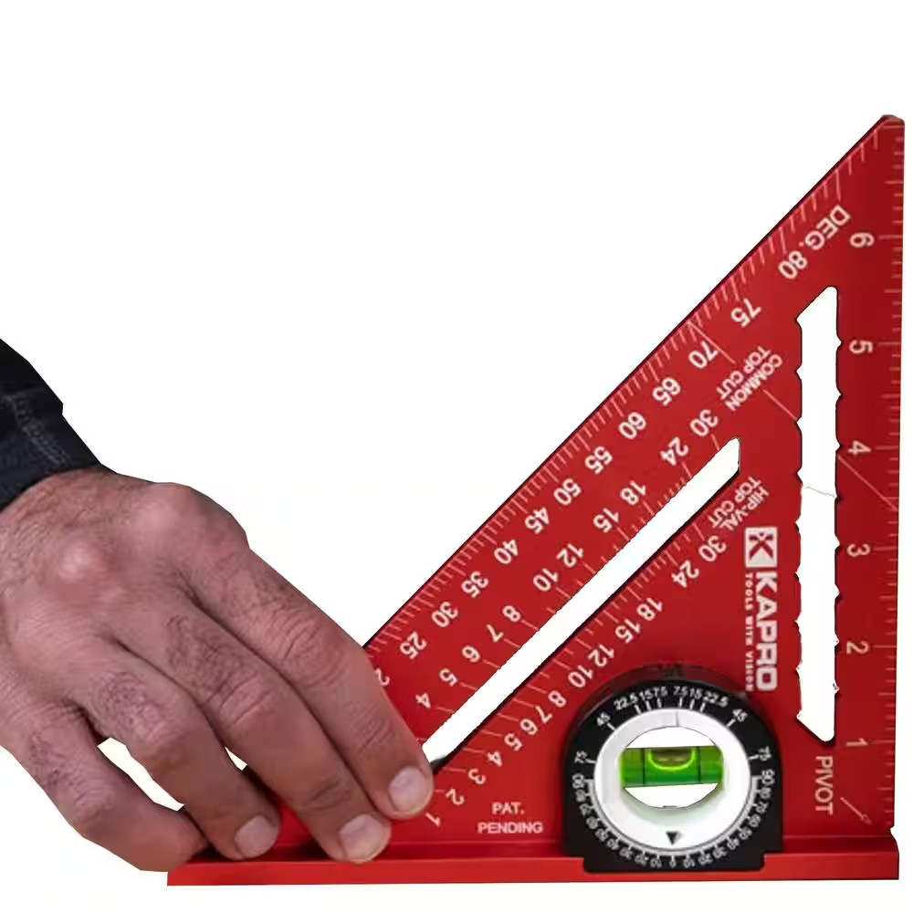 7 In. Anodized Aluminum Protractor Square