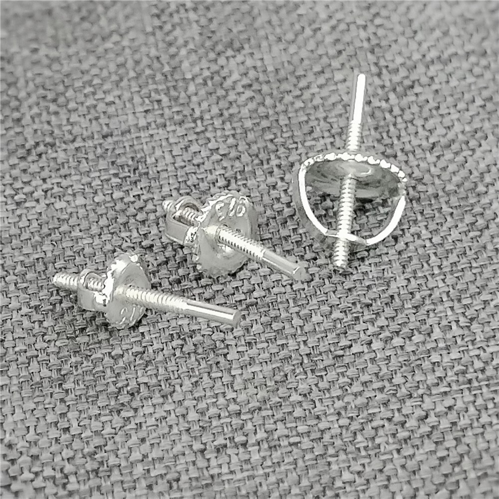 5prs Sterling Silver Threaded Post Ear Nuts 925 Silver Screw Type Earring Back
