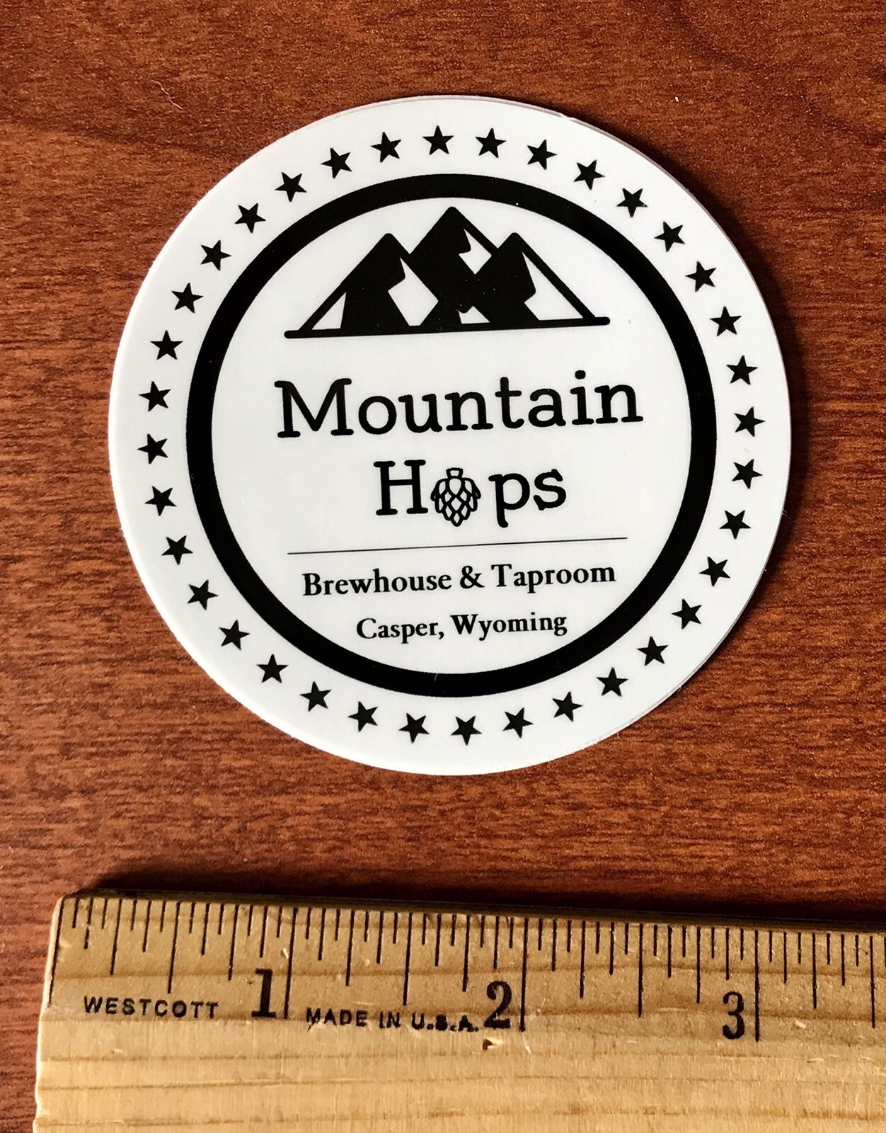 MOUNTAIN HOPS BREWING BREWERY BEER STICKER Casper Wyoming WY Craft Micro Decal