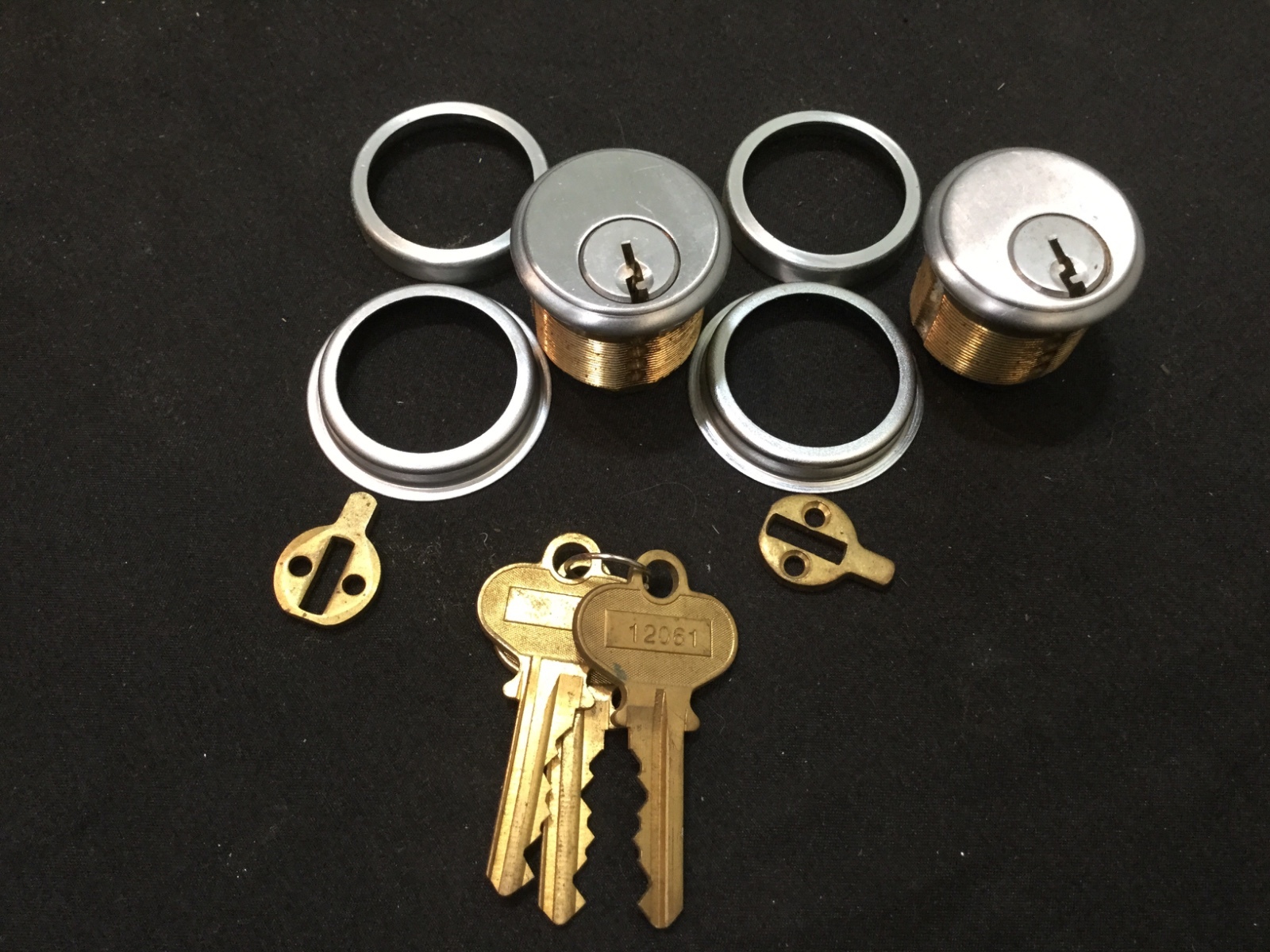 Unknown Brand Mortise Cylinders in 26D finish, set of 2-Locksmith