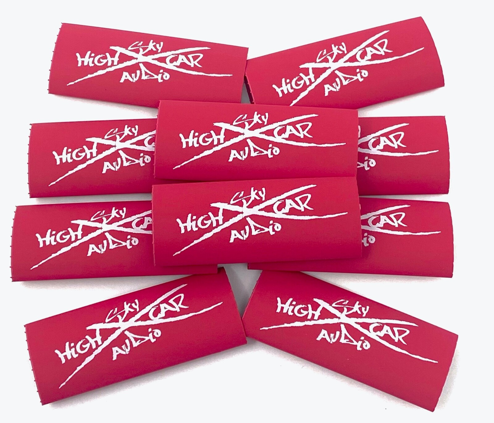 (10) 4 or 8 Gauge RED 3/8" x 2" Heat Shrink Tube 4 Ring Terminals GA Tubing