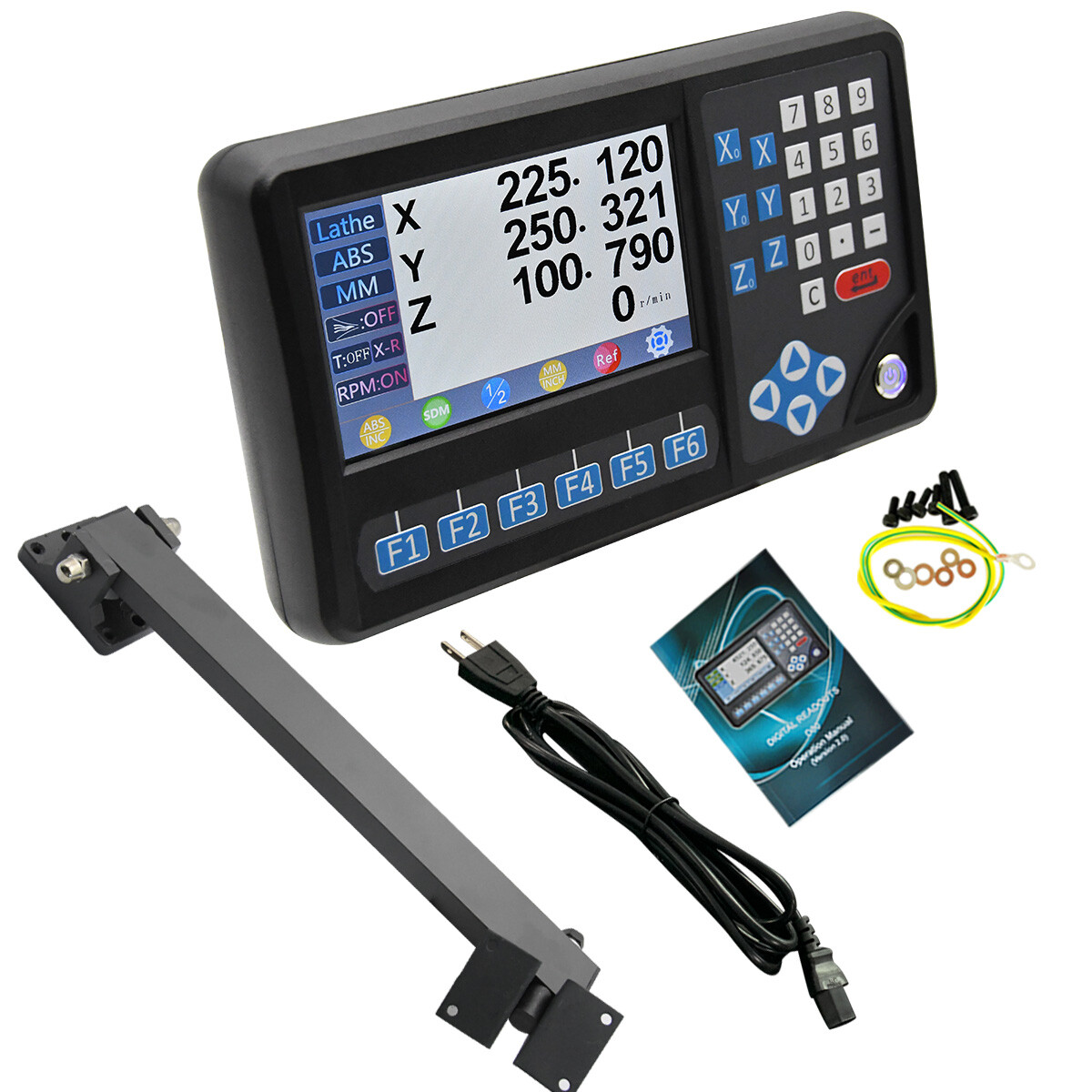 1UM Linear Scale Encoder Digital Readout Display DRO 2/3/4Axis Lathe Mill Drill