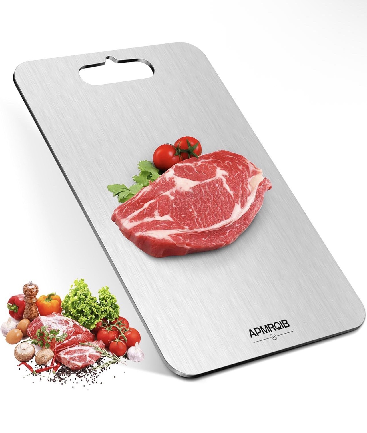 100% Titanium Cutting Board 13x8 inch Non Toxic Protect Your Food from Bacteria