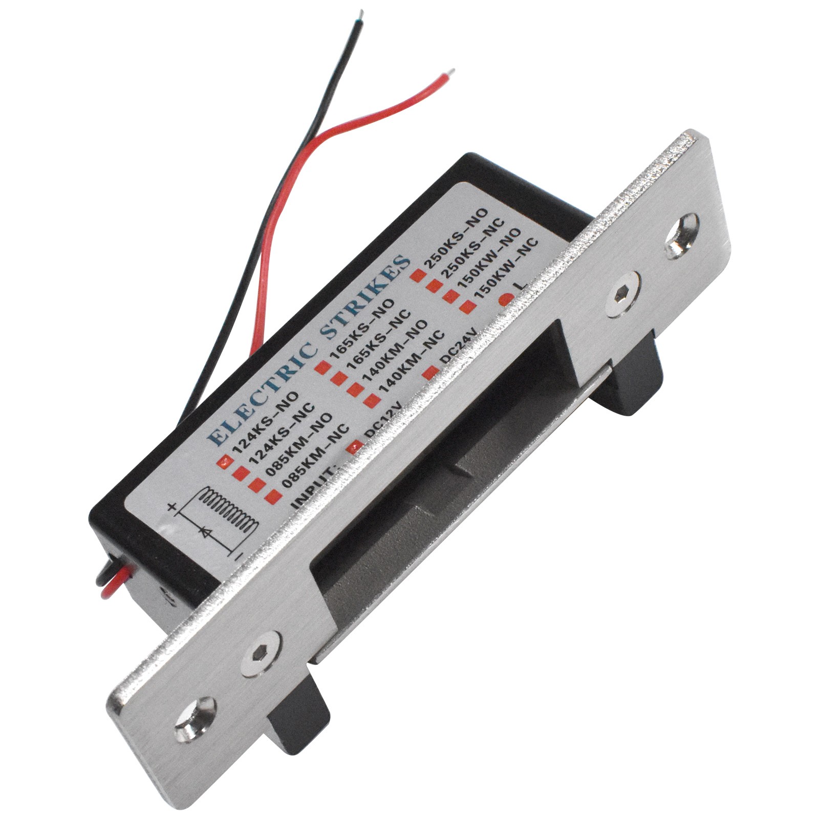 12VDC Fail-Secure/Fail-Safe Adjustable Electric Door Strike Lock - Black