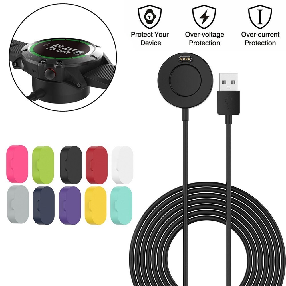 USB Charging Dock Cable + Anti-dust Cap Fit for Garmin Fenix 5 5S 5X 6X 6S B9