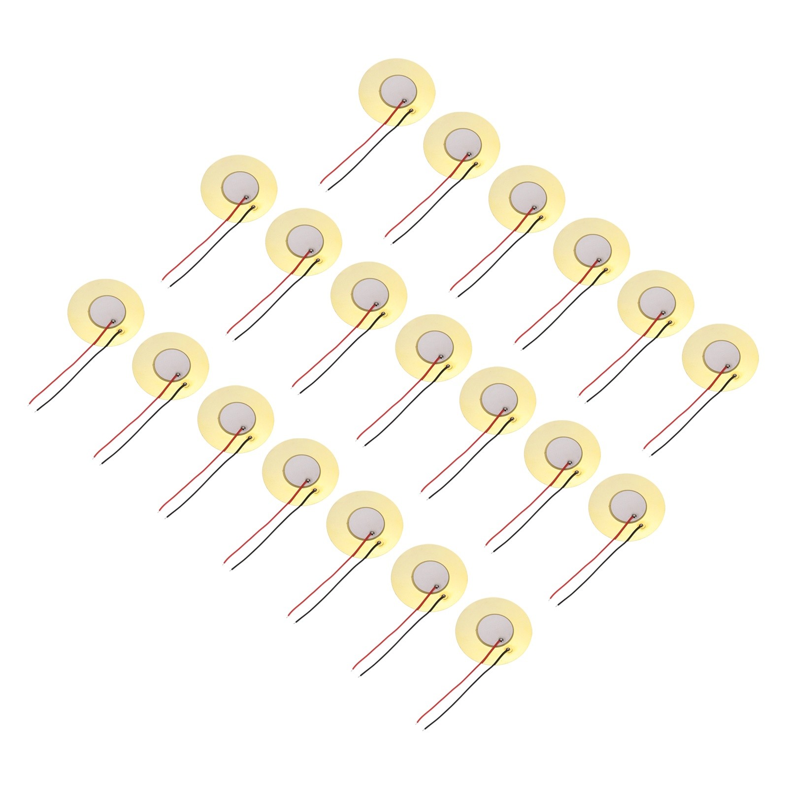 20Pcs Piezoelectric Discs 50mm Acoustic Pickup Transducer Microphones Trigger