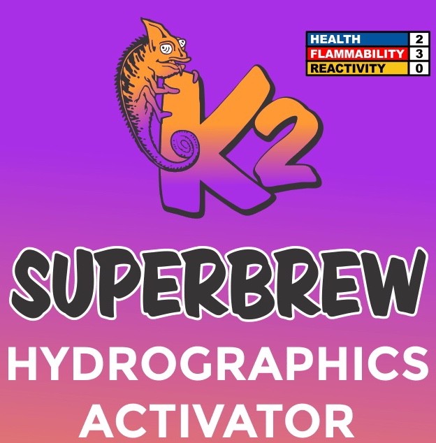 16oz K2 SUPER BREW Hydrographics Liquid Activator cooler then hydrovator