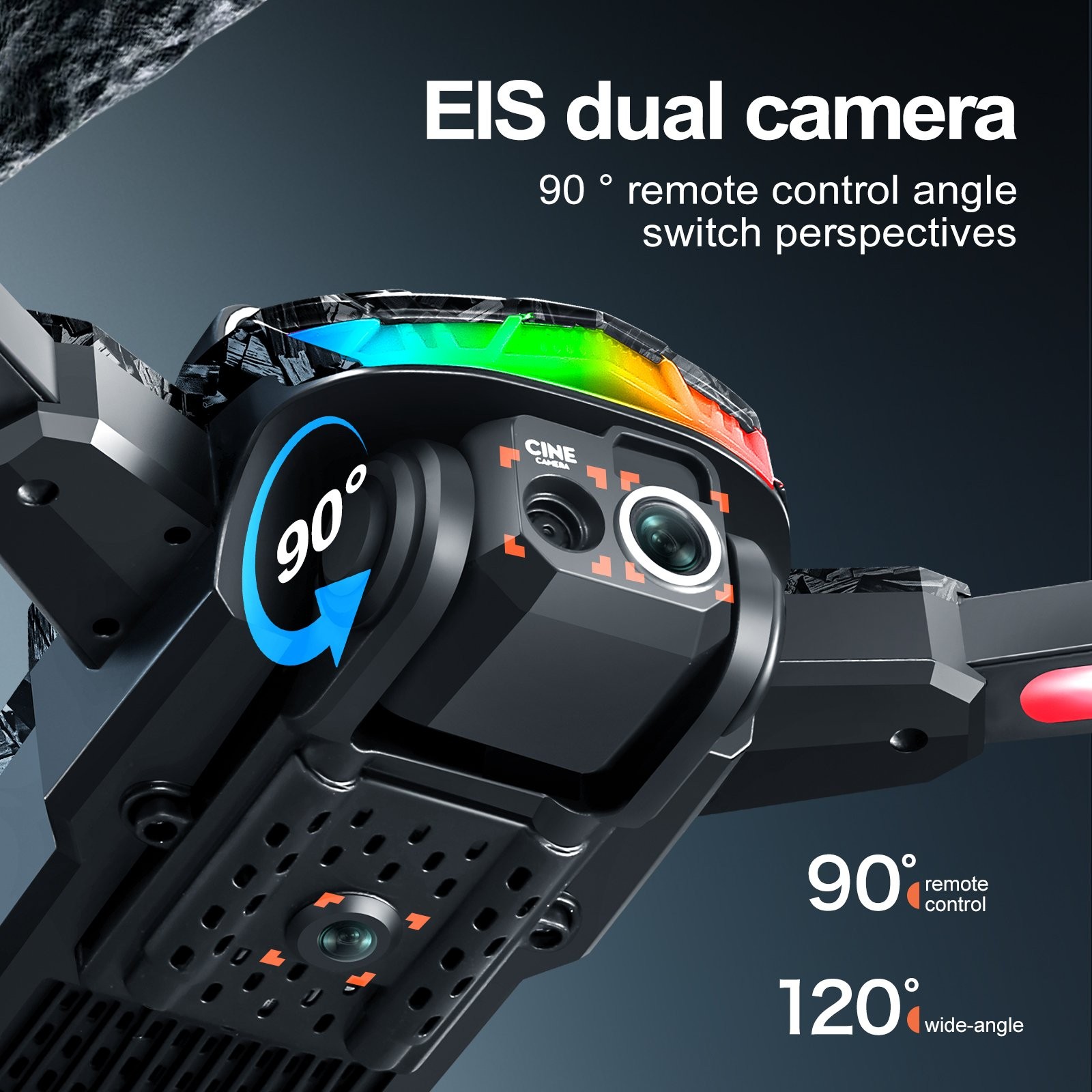 Drone 2026 4K HD Dual Camera WiFi FPV RC Foldable Quadcopter With Remote