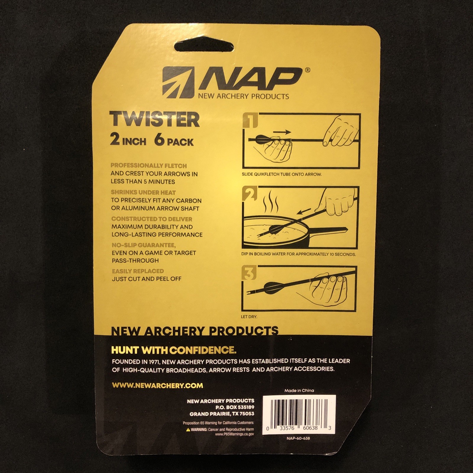 NAP Twister Quikfletch 2" 6 Pack NAP-60-638