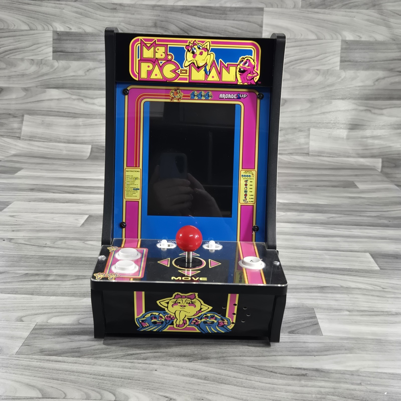 Arcade1UP Mrs Pac-Man Counter-Cade Tabletop Arcade 5 Games