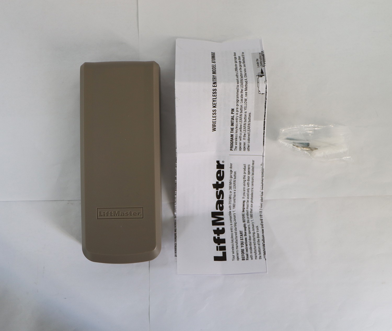 LiftMaster 878MAX Garage Door Keypad Wireless and Keyless Entry System