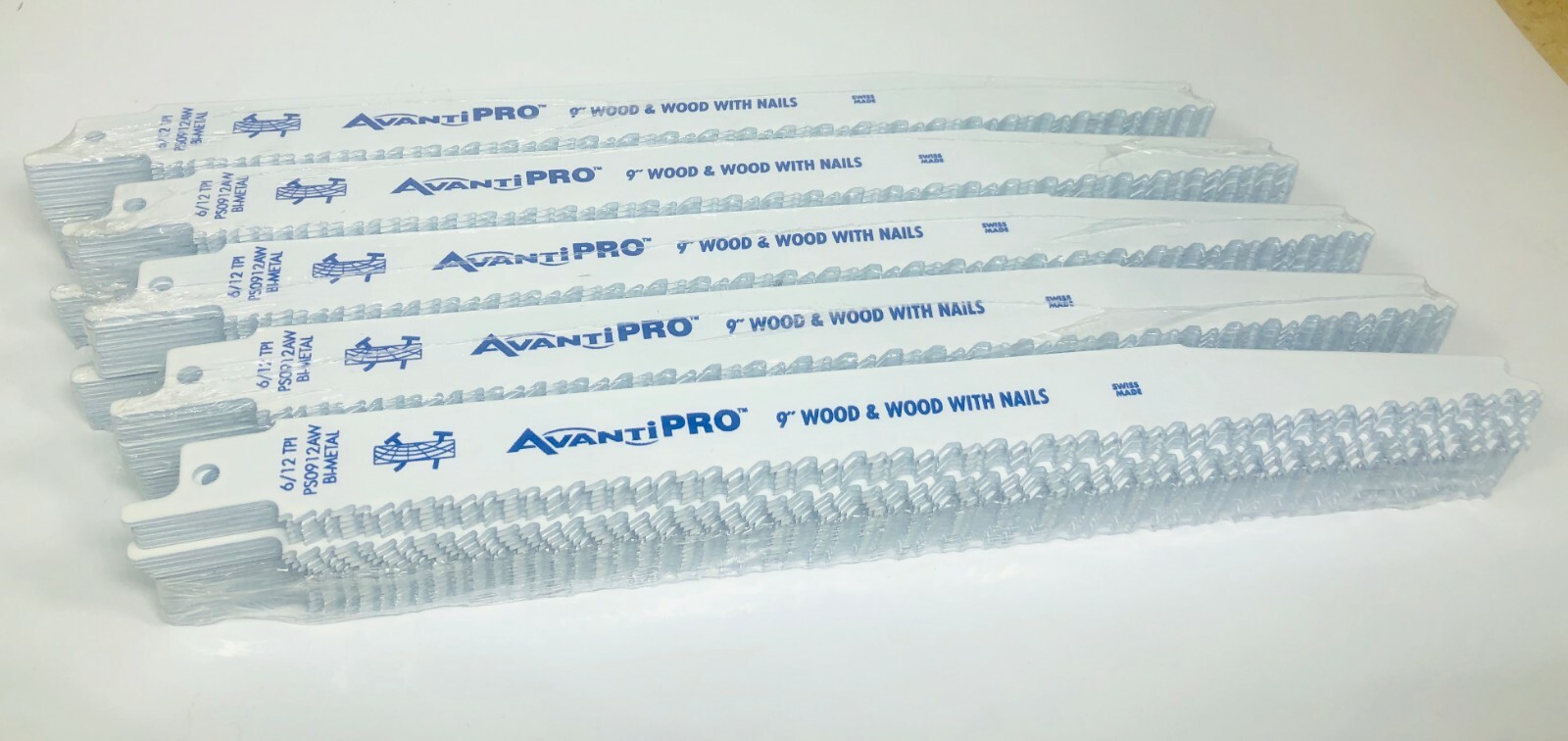 (100 PACK) Avanti Pro Recip Blades Bi-Metal 9� 6/12 TPI PS0912AW Wood / Nails