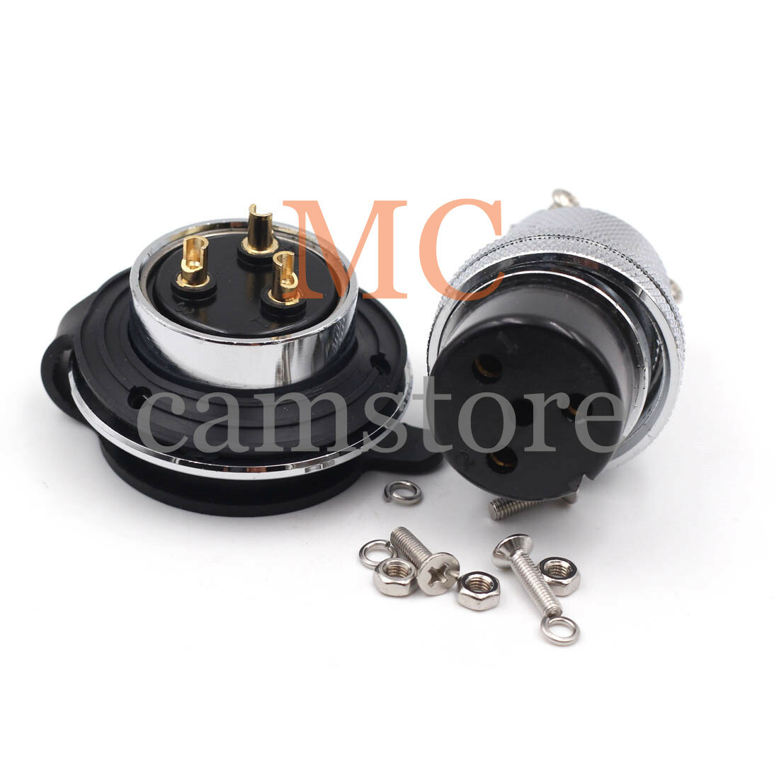 GX30 3Pin Plug and Socket 30mm Screw Type Panel Connector Aviation