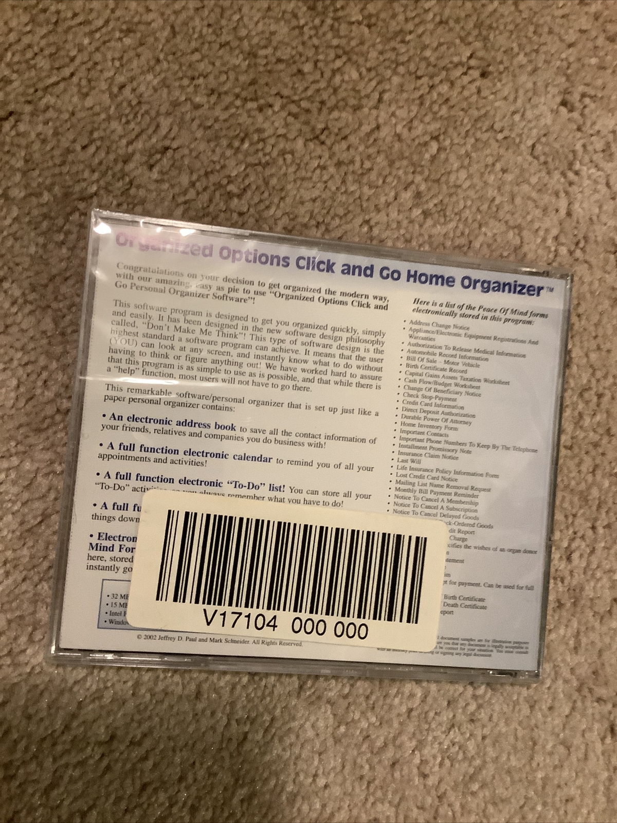 New Click N’ Go Computer CD ROM Home Organizer