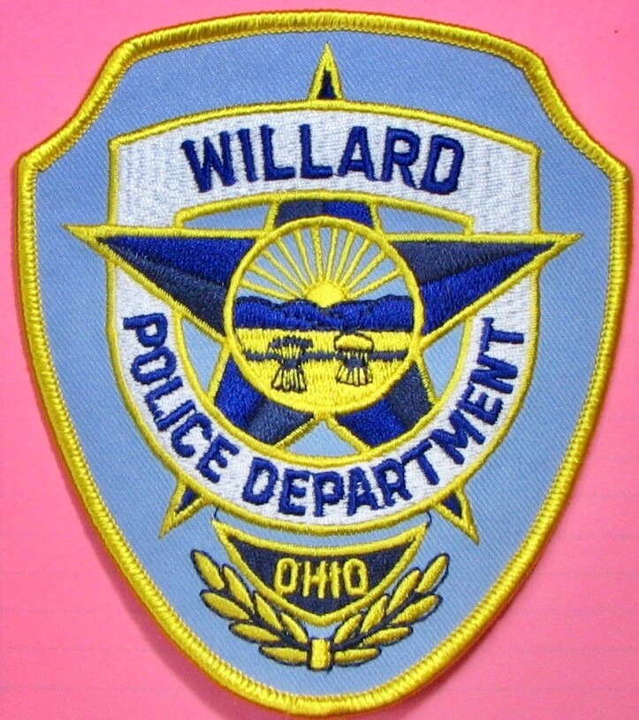 Willard, OH Police Dept Patch 4"X4.5". PP10.