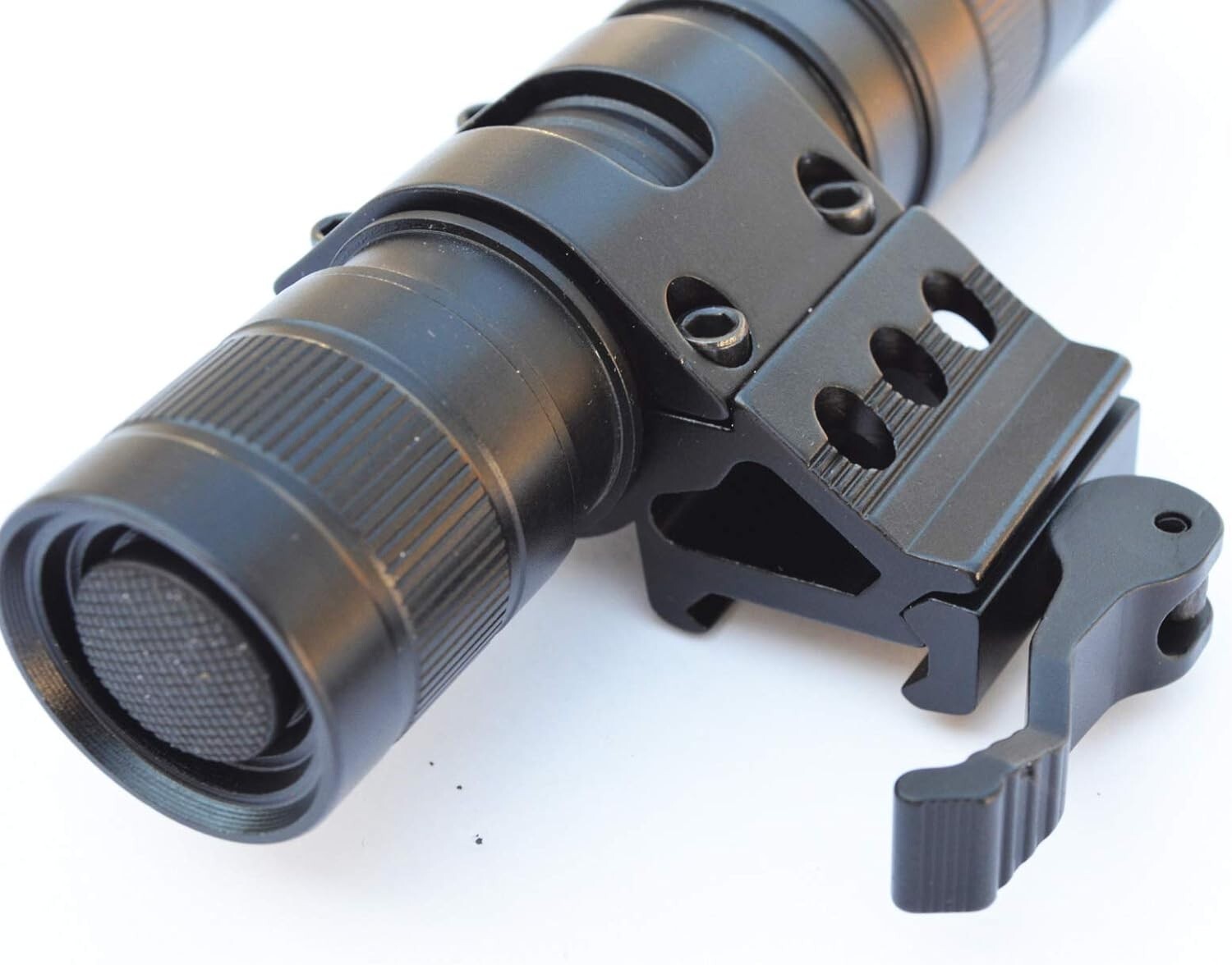 Offset angle flashlight Gun mount for Picatinny Weaver rails Fits 25mm 1" lights